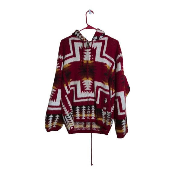 Tejidos Ruminahui Jacket Men M Alpaca Wool Aztec Boho Sweater Southwestern - Picture 1 of 6